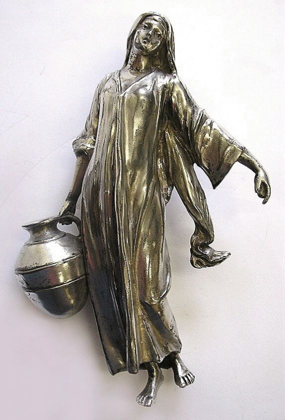   STATUE ART NOUVEAU WATER BEARER ARABIC SIGNED ANTIQUE ORIGINAL  