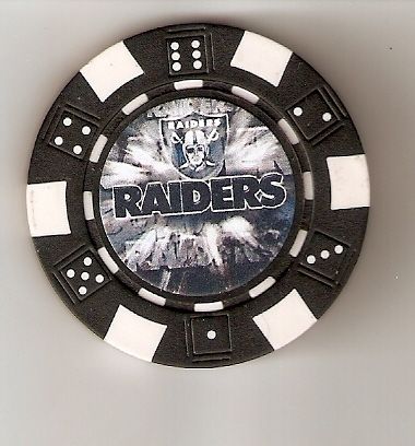 OAKLAND RAIDERS POKER CHIP CARD GUARD  