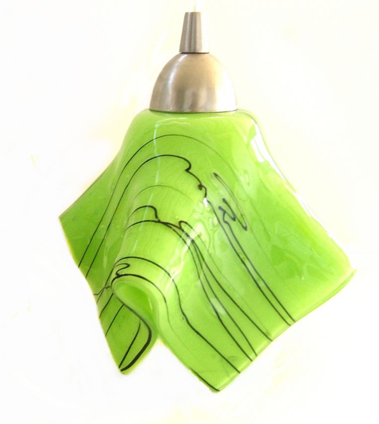   Green Modern Art Glass Pendant Light Fixture l Kitchen Island Lighting