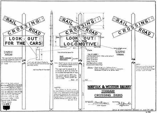 Norfolk and Western Railway Standard Plans Diagrams  