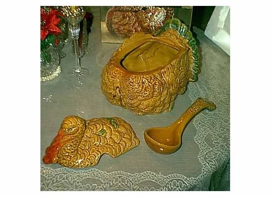 CHRIS MADDEN HARVEST THANKSGIVNG TURKEY SOUP TUREEN SET  