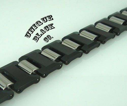 Black Tungsten Carbide Titanium Magnetic Men Bracelet  