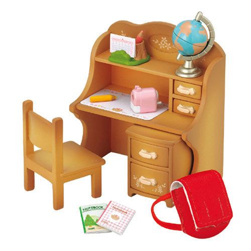 JP SYLVANIAN FAMILY BEDROOM DESK SCHOOL BAG DRAWER SET  