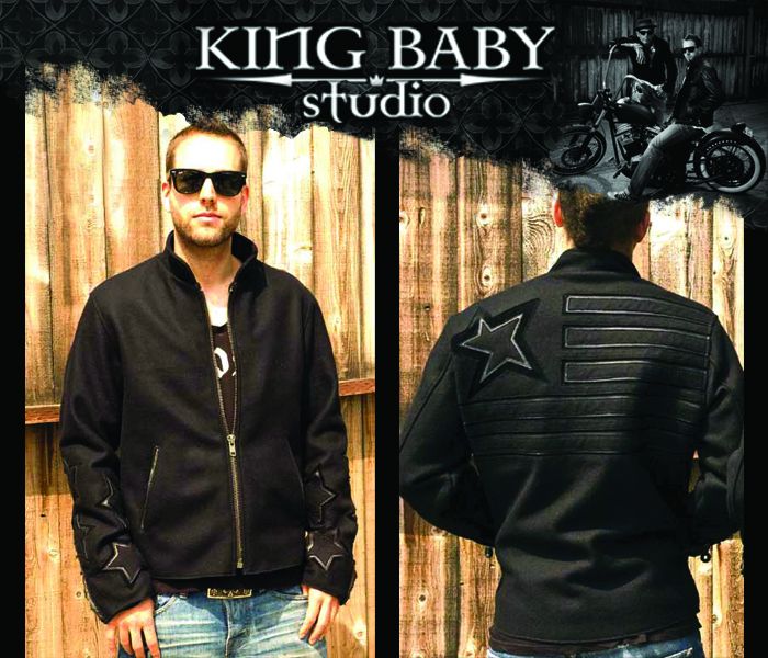King Baby Studios WOOL Jacket Lamb leather 925 silver  