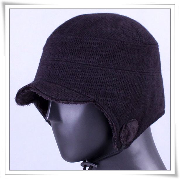 Cute Faux Fur Ear Flap Snowboard Winter Ski Cap Men Women Black Gray 