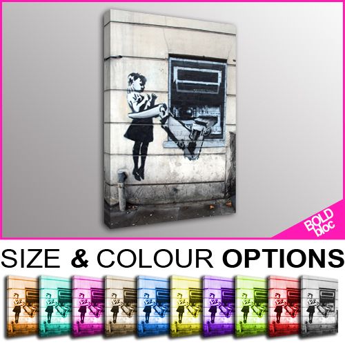 PREMIUM NEW   BANKSY Cash Machine   10 COLOURS / SIZES  