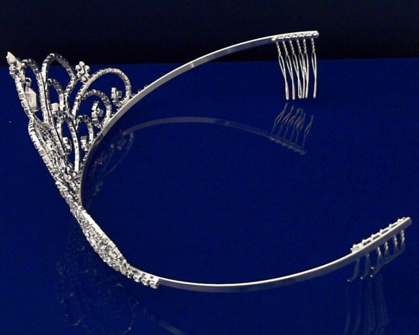   Wedding Crown Veil Pageant Homecoming Prom Crystal Tiara 48737  