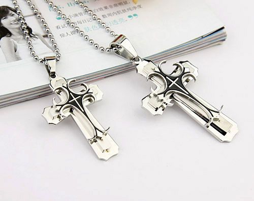 Fashion Three Layer Cross Pendant Necklace SX00108  