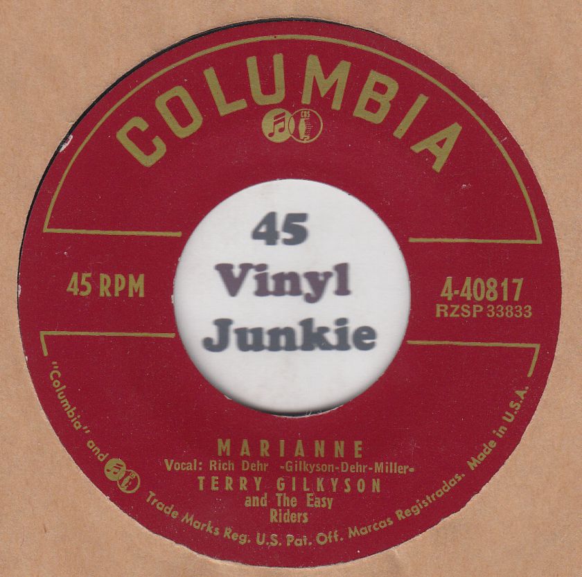 Terry Gilkyson 45 rpm Marianne on Columbia Records  