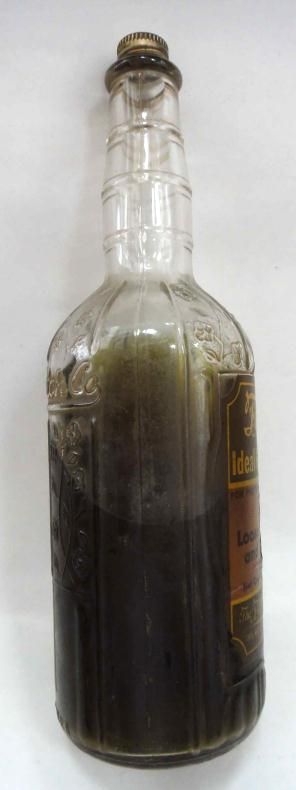   FITCH DANDRUFF HAIR TONIC BARBER /BEAUTY SHOP BOTTLE w/ORIG CONTENTS