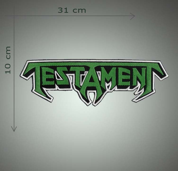 Testament backpatch logo only   Embroidered patch  