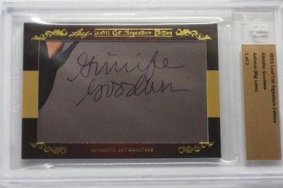 2011 Leaf Cut Signature GINNIFER GOODWIN Auto 1 1/3 ~ Actress BIG LOVE 