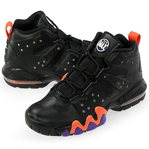 NIKE AIR MAX BARKLEY (GS) BIG KIDS Size 5 Black Basketball Shoes Cheap 