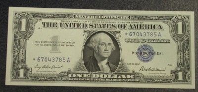 1957 $1 SILVER CERTIFICATE ID#OO443  