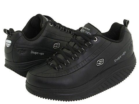 SKECHERS WOMEN SHAPE UPS SLIP RESISTANT BLACK 76428/BLK  