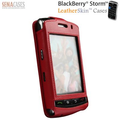 NEW SENA BLACKBERRY STORM 9530 LEATHER SKIN CASE  