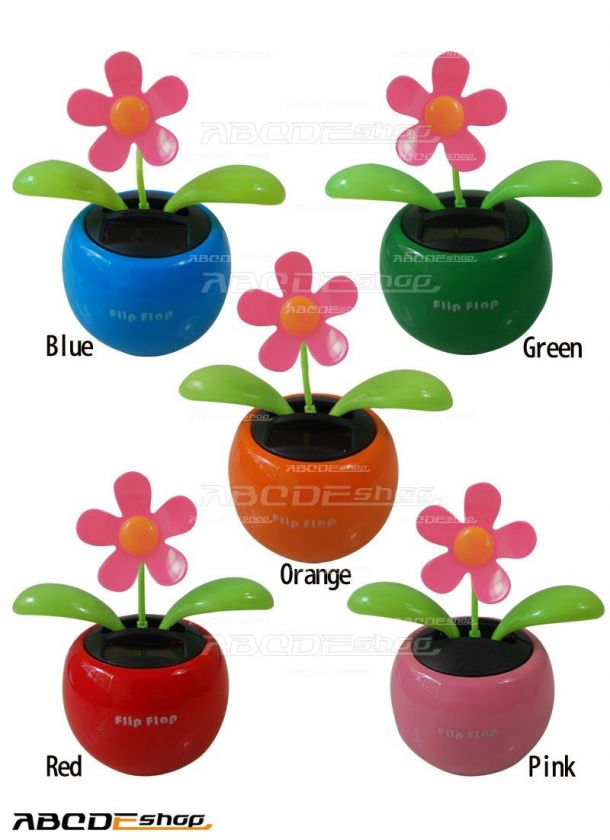 Flip Flap Solar Powered Flower Flowerpot Swing Dancing Toy  