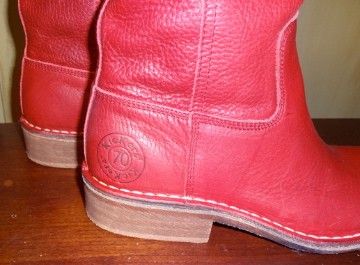 New Red Leather Womens Western Boots Tall Kickers Seventy2 Size 38 NIB 