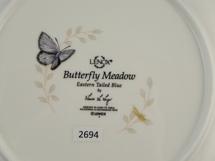 LENOX BUTTERFLY MEADOW EASTERN TAILED BLUE SALAD PLATE  