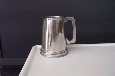 VINTAGE ENGLISH UNITY PEWTER BEER MUG STEIN  