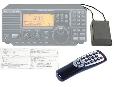 NEW WIRELESS REMOTE CONTROL for the ICOM R75 RECEIVER  