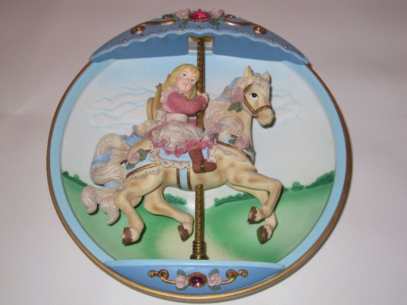 Bradford Exchange Carousel Daydreams Swept Away Plate  