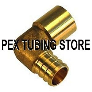 PEX x 3/4 Male Sweat Elbow   Crimp Fitting  