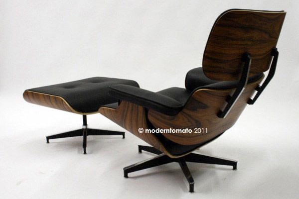 moderntomato modern brentwood chair + stool rosewood / black  