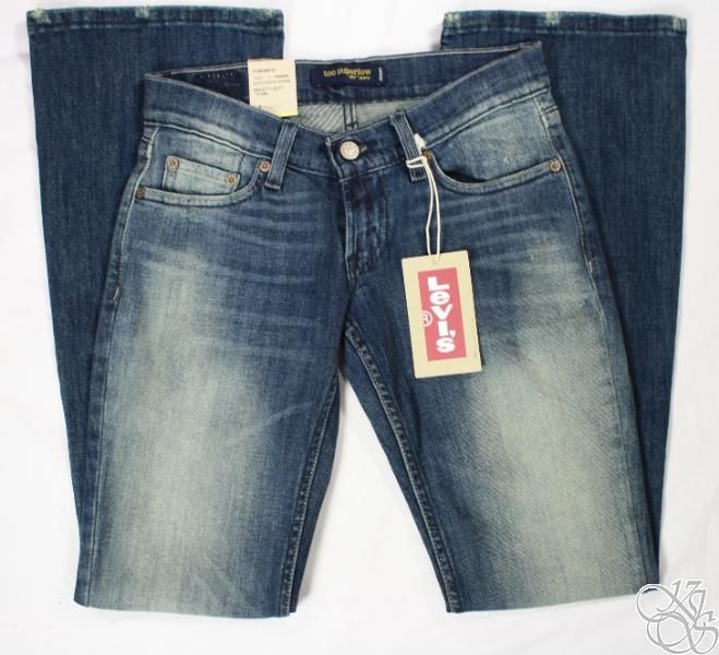 LEVIS JEANS 524 Too Superlow Boot Cut Ultra Low Rise Desert Sky Denim 