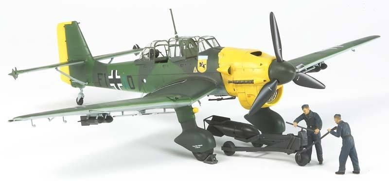 NEW Tamiya 1/48 Junkers JU87 B 2 Stuka w/Bomb Loading Set 37008 NIB 