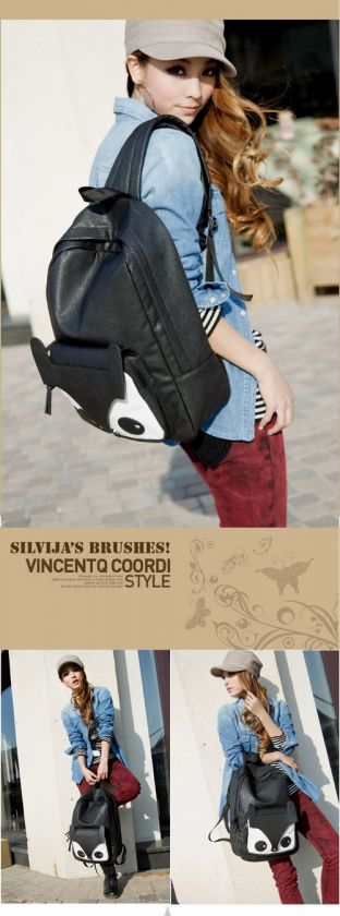   Black Fox Backpack Handbag Brown Schoolbag Bag Satchel Student Gift 76