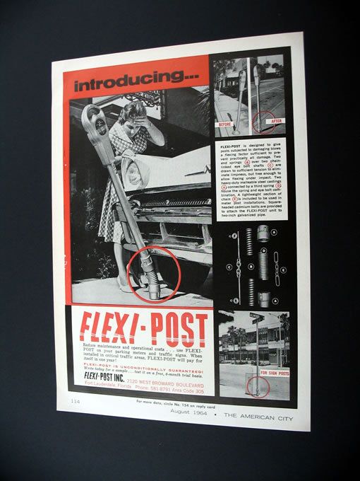 Flexi Post Flexible Parking Meter Street Sign print Ad  