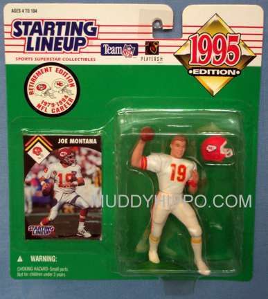 JOE MONTANA Starting Lineup 1995 NFL slu Retirement Ed  