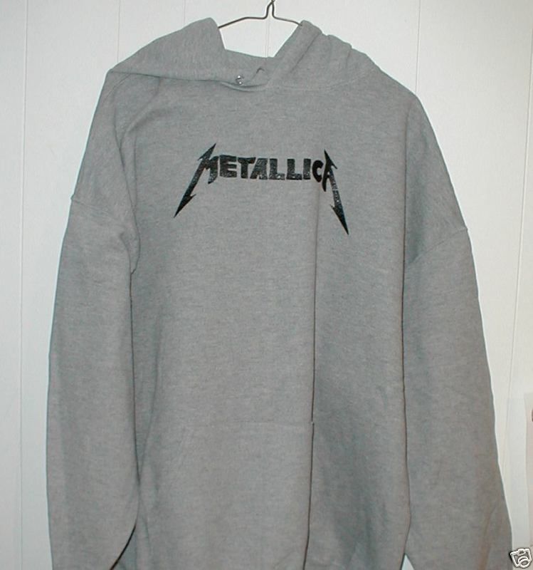 METALLICA HOODIE NINJA STAR GRAY DEATH MAGNETIC XL  