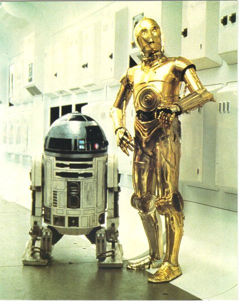 Star Wars R2 D2 & C 3PO 8 x 10 Glossy Postcard 1977 #1  