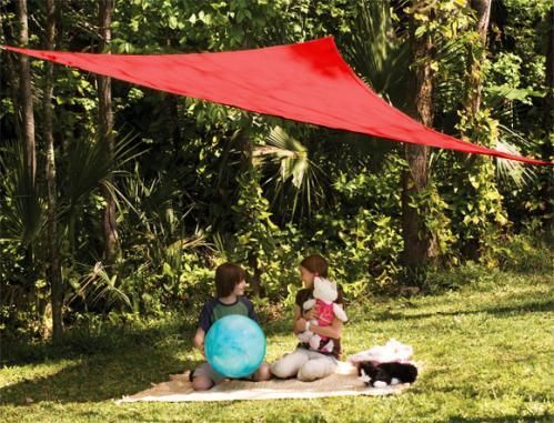 New Coolaroo 9 10 Triangle Shade Sail Canopy   Red  