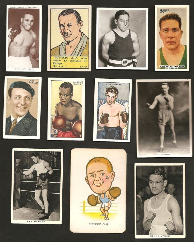 Lot of 42 ~ 1930s Boxing Cigarette Cards ~ Schmeling Carnera etc 