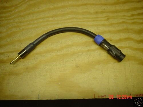 10 Ga Speaker cable adapter Speakon to 1/4 Free Ship  