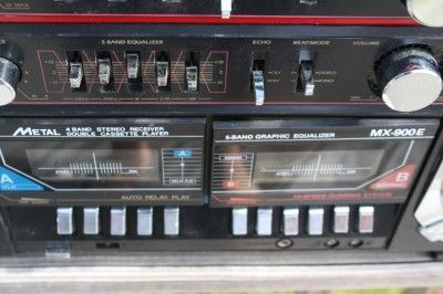 Vintage 80s Tecsonic MX 900E Ghettoblaster Boombox EXTREMELY Rare 