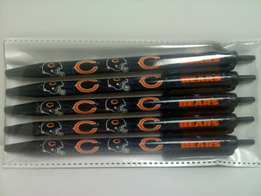 CHICAGO BEARS 5 PACK CLICK PENS  