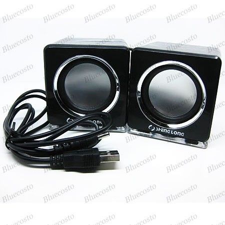 Mini USB Stereo Speaker Notebook Laptop Mac PC  CD  