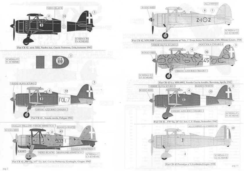 Sky Models Decals 1/48 FIAT CR 42 Fighter Part 1  