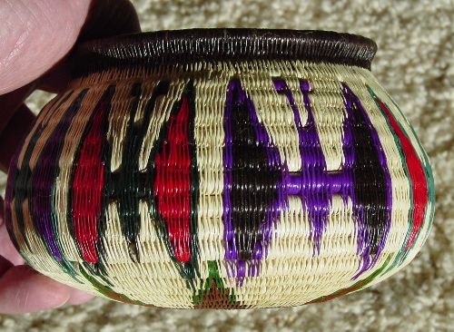 Baskets weaved by the WOUNAAN and neighboring EMBERA INDIANS of PANAMA