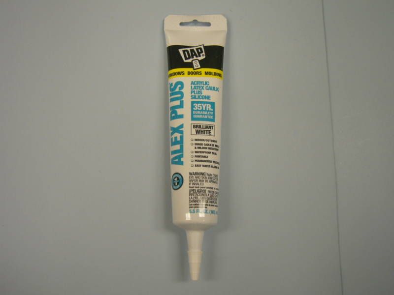 DAP White Caulk Plus Silicone 5.5oz Tube 070798181281  