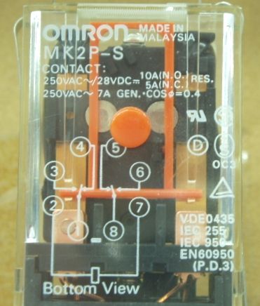 Omron MK2P S Relay with Base/Socket DPDT  
