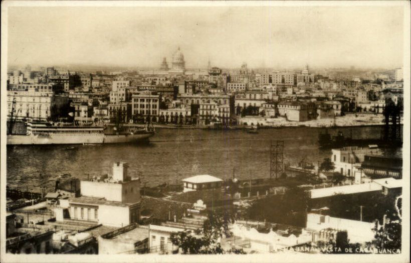 HAVANA CUBA Vista de Casablanca Old Real Photo Postcard  