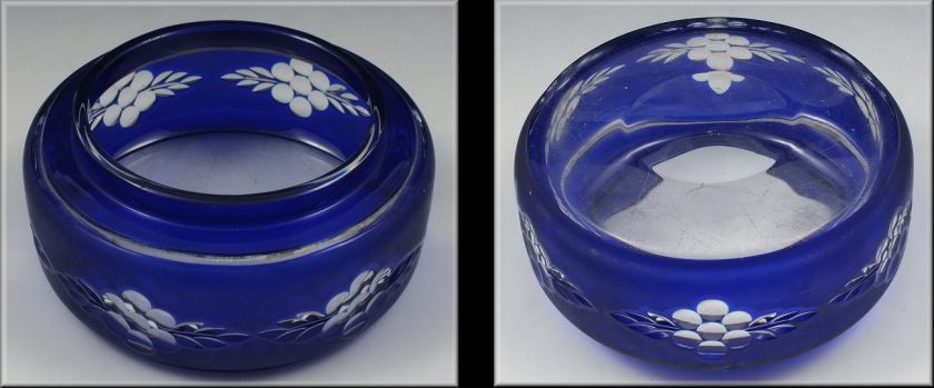 this wonderful early dresser box is cobalt blue in color with satin 