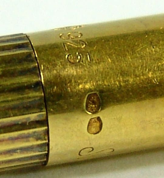 OLD S.T.DUPONT PARIS GOLD STERLING SILVER BALLPOINT PEN  