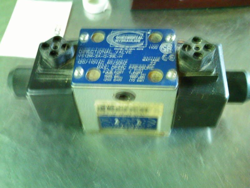 CONTINENTAL HYDRAULICS DIRECTIONAL VALVE VS12M 3A G 39L  