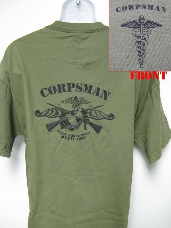 NAVY CORPSMAN T SHIRT/ FMF DEVIL DOC  